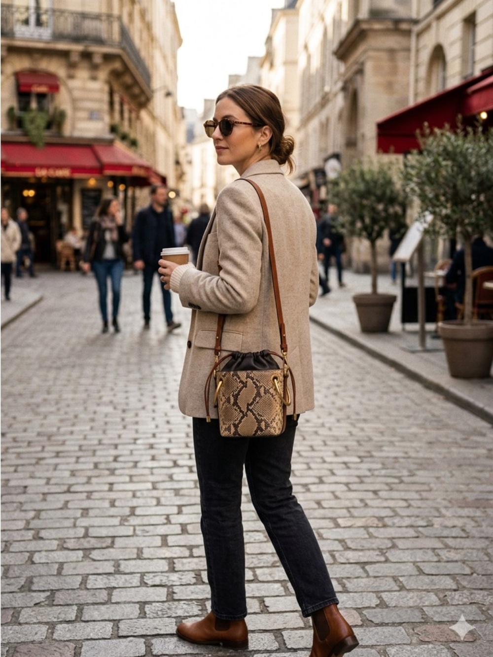 Chloé Mini Roy Python Bucket Bag - Picture 13 of 13